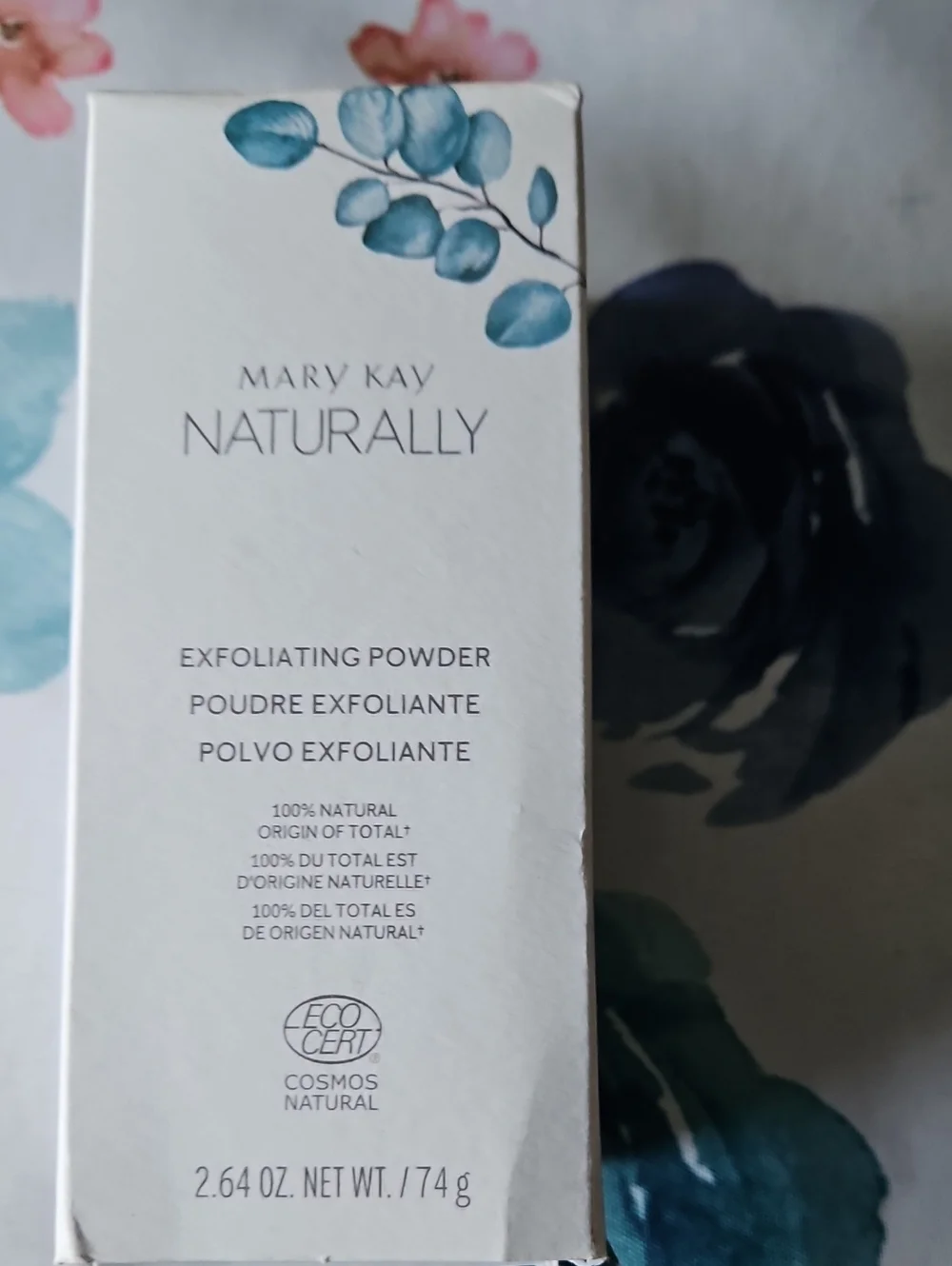 Mary Kay Naturally Exfoliating Powder - White with Teal Accents